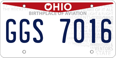 OH license plate GGS7016