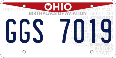 OH license plate GGS7019