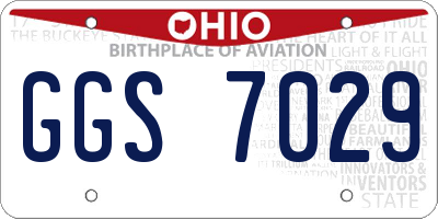 OH license plate GGS7029