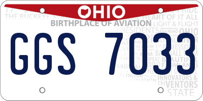 OH license plate GGS7033