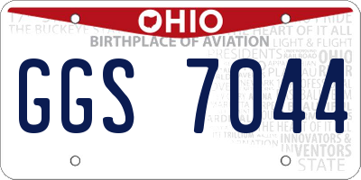 OH license plate GGS7044