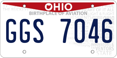 OH license plate GGS7046