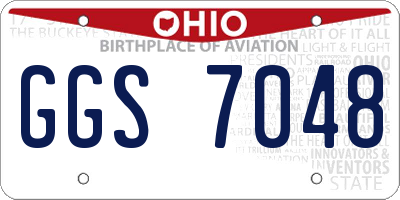 OH license plate GGS7048