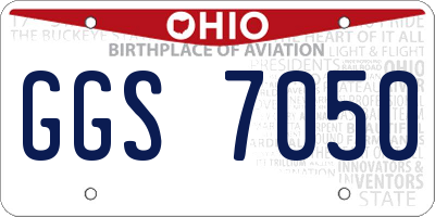 OH license plate GGS7050