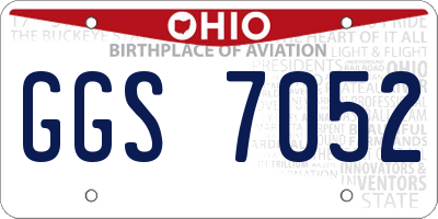 OH license plate GGS7052