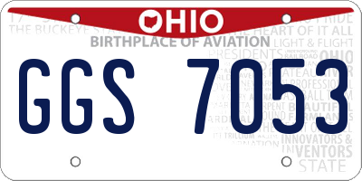 OH license plate GGS7053