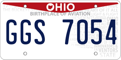 OH license plate GGS7054