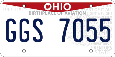 OH license plate GGS7055