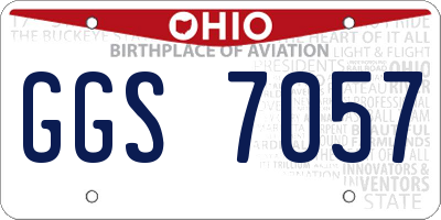 OH license plate GGS7057