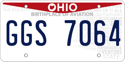 OH license plate GGS7064