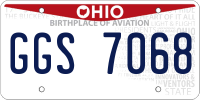 OH license plate GGS7068