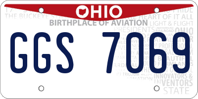 OH license plate GGS7069