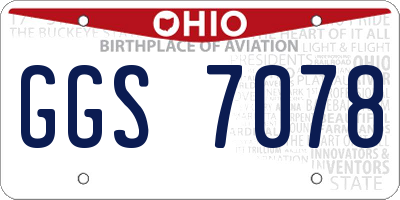 OH license plate GGS7078