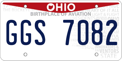 OH license plate GGS7082