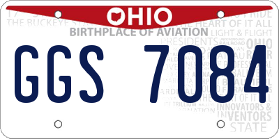 OH license plate GGS7084