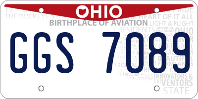 OH license plate GGS7089