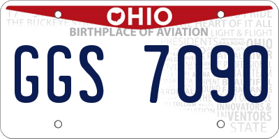 OH license plate GGS7090