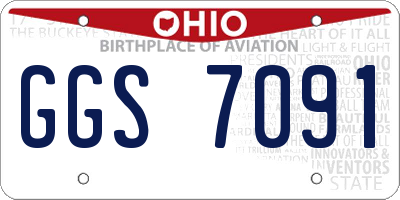 OH license plate GGS7091