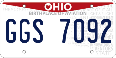 OH license plate GGS7092