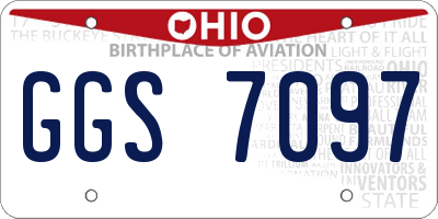 OH license plate GGS7097