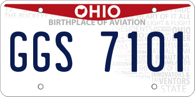 OH license plate GGS7101