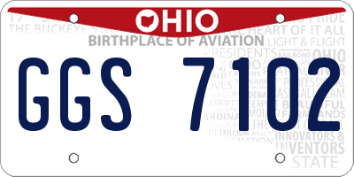 OH license plate GGS7102