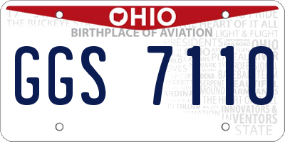 OH license plate GGS7110