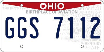 OH license plate GGS7112