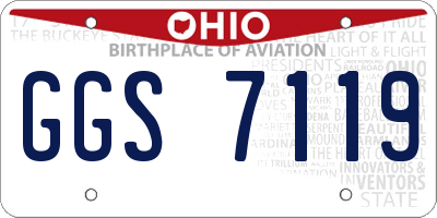 OH license plate GGS7119