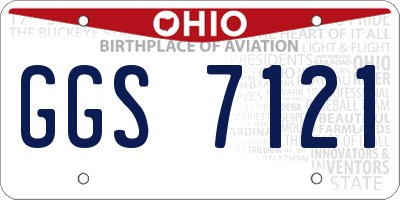 OH license plate GGS7121