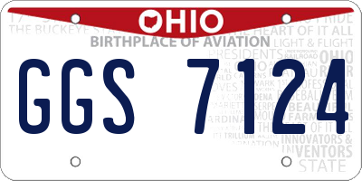 OH license plate GGS7124
