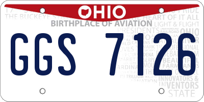 OH license plate GGS7126