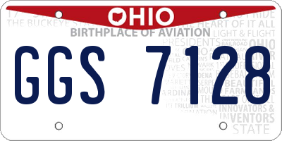 OH license plate GGS7128