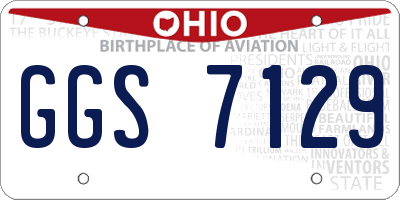 OH license plate GGS7129