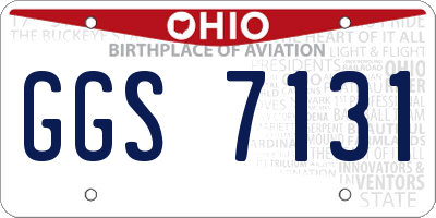 OH license plate GGS7131