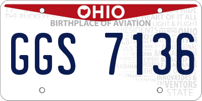 OH license plate GGS7136