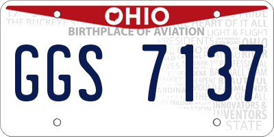 OH license plate GGS7137