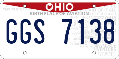 OH license plate GGS7138