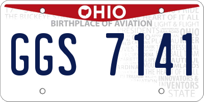 OH license plate GGS7141