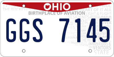 OH license plate GGS7145