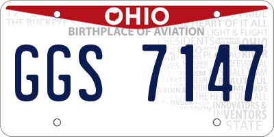 OH license plate GGS7147