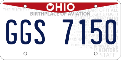 OH license plate GGS7150