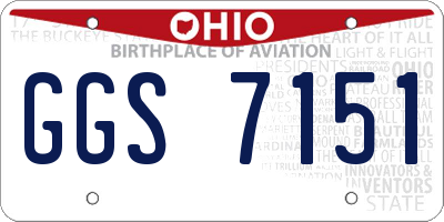 OH license plate GGS7151