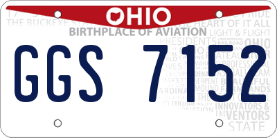 OH license plate GGS7152