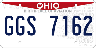 OH license plate GGS7162