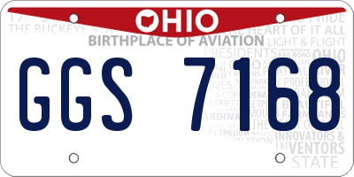 OH license plate GGS7168