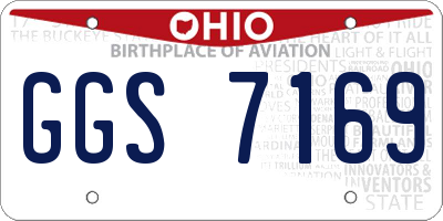 OH license plate GGS7169