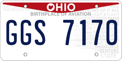 OH license plate GGS7170