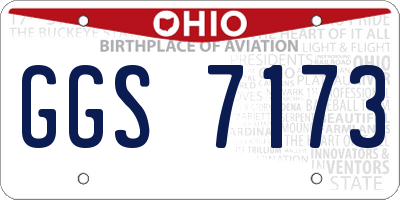 OH license plate GGS7173
