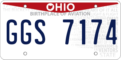OH license plate GGS7174